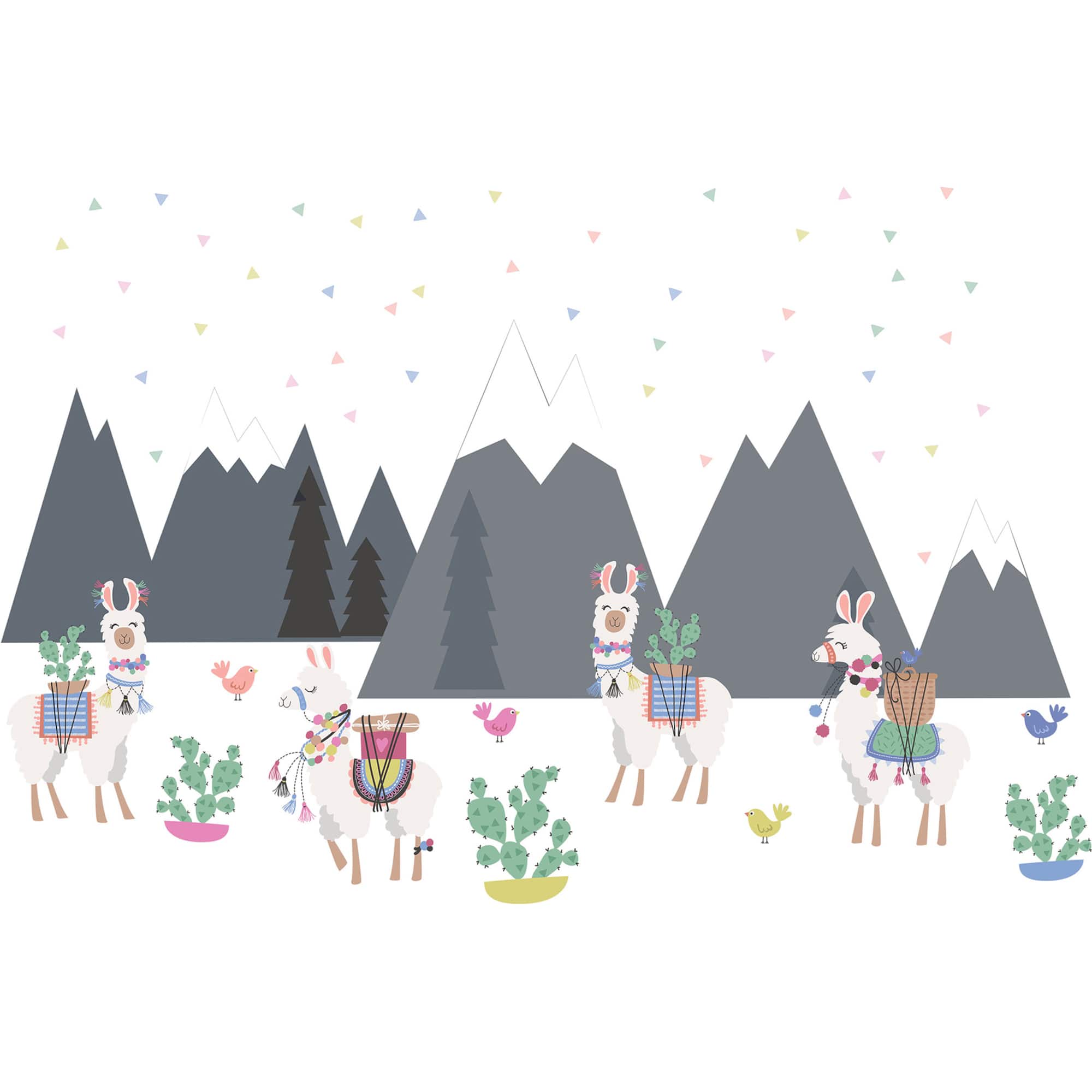 WallPops Laid Back Llamas Wall Art Kit